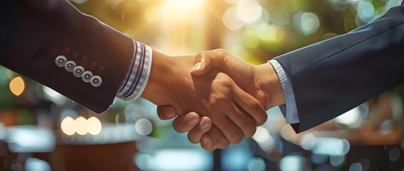 Business Handshake Agreement, Collaboration, and Success
