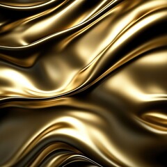 Shimmering gold fabric flows gracefully, creating a luxurious and elegant texture perfect for backgrounds or design projects.
