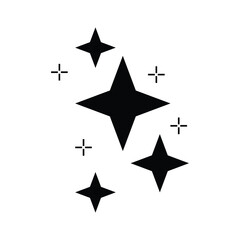Shine and sparkle stars icon in Outline. Shine icon, Clean star icon. Bright, star, lightning, astronomy, glowing light, twinkle effect Vector illustration.