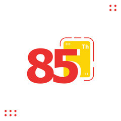 85 Th Anniversary Celebration Modern Number Collection Design Vector Illustration