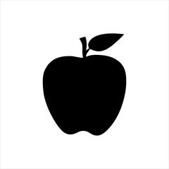 Apple silhouette vector style On white background
