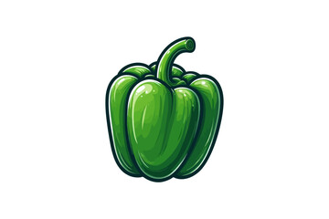 Capsicum Bell Papper Vector Icon Chili pepper.
