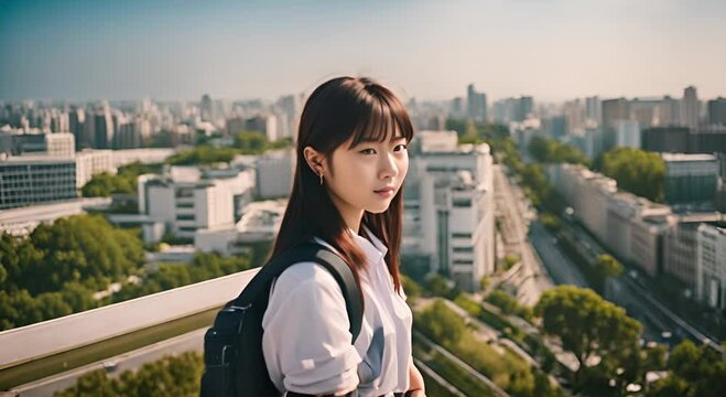 Young Japanese girl in Tokyo.