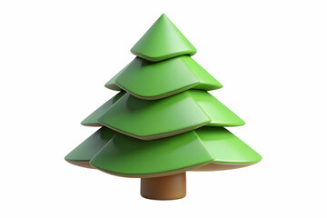 Fototapeta premium 3D Recycled Paper Christmas Tree Icon - Seamless Minimal Background with Repeating Eco-Friendly Holiday Design in Earthy Tones & Subtle Textures