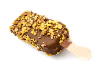 The ice cream on a white background.