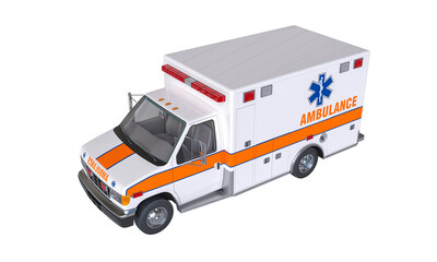Isolated ambulance vehicle on transparent background © tiero
