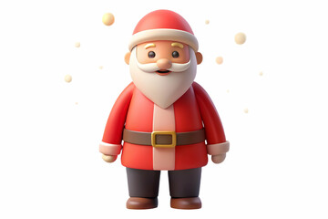 Flat Santa in Soft Focus with Bokeh Lights: Capturing the Warmth of His Smile in a Festive Ambiance - Simple Vector Illustration