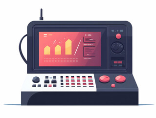 Flat Gravitational Wave Detection Device for Vote Verification: Macro Shot Illustrating Wave Patterns in Election Security Applications