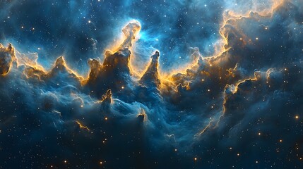 Obraz premium Space Galaxy Night Sky With Cosmic Clouds ,Universe science astronomy. Illustration Background