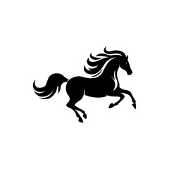 Horse silhouette vector style with white background
