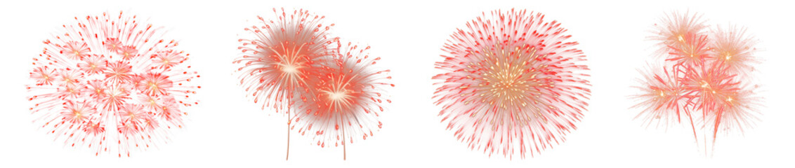 Firework png cut out element set