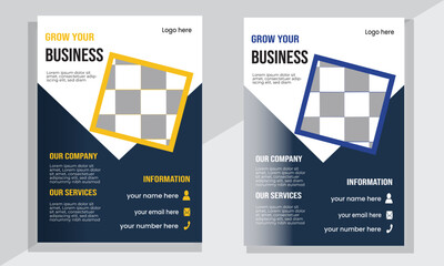 poster flyer cover graphic design layout with A4 paper flyer  