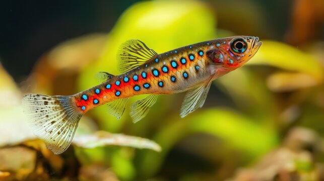 Endler's Livebearer: An Endler's Livebearer with vivid colors and patterns