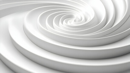 3D Growth Spiral Outline Podium Concept: Symbolizing Personal Development with White Spiral Patterns on Isolated Background - Zooming Out for Janeiro Branco Self-Improvement Tips