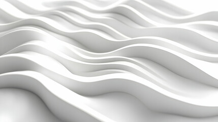 Fototapeta premium 3D White Ripple Outline Tiles Seamless Pattern � Tranquil Emotional Calm Concept for Janeiro Branco with Slow Camera Movement on Light Background