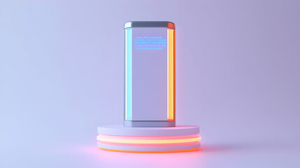 3D Podium with Live Fundraising Leaderboard: Close-Up View of Digital Display Showcasing Top Donors - Perfect for Donation Drive Messaging on a White Background