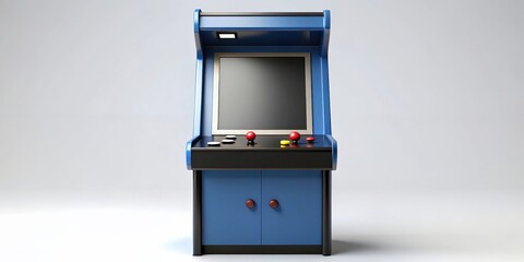 Classic arcade cabinet with joystick and buttons, arcade, cabinet, joystick, buttons, retro, gaming, vintage, nostalgic
