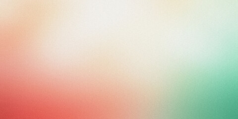 Obraz premium Gradient background with bright coral and pale sage tones, with soft radial gradients and a misty blur effect, noise texture effect