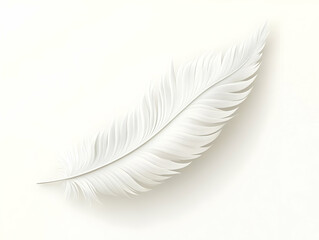 Flat Floating Holographic White Feather Quill Writing Positive Scripts: Capturing the Power of Positive Narratives in a Wide Shot, Simple Vector Illustration