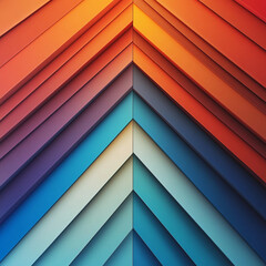 Obraz premium Un degradado geométrico multicolor con transiciones bruscas. 