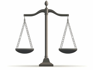 Flat Abstract White Balance Scales Concept: Close-Up Illustration Emphasizing Equilibrium for Mental Balance in Janeiro Branco - Smart Business Tone