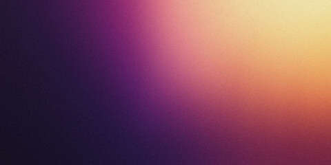 Obraz premium Gradient background with deep violet and light honey tones, noise texture effect
