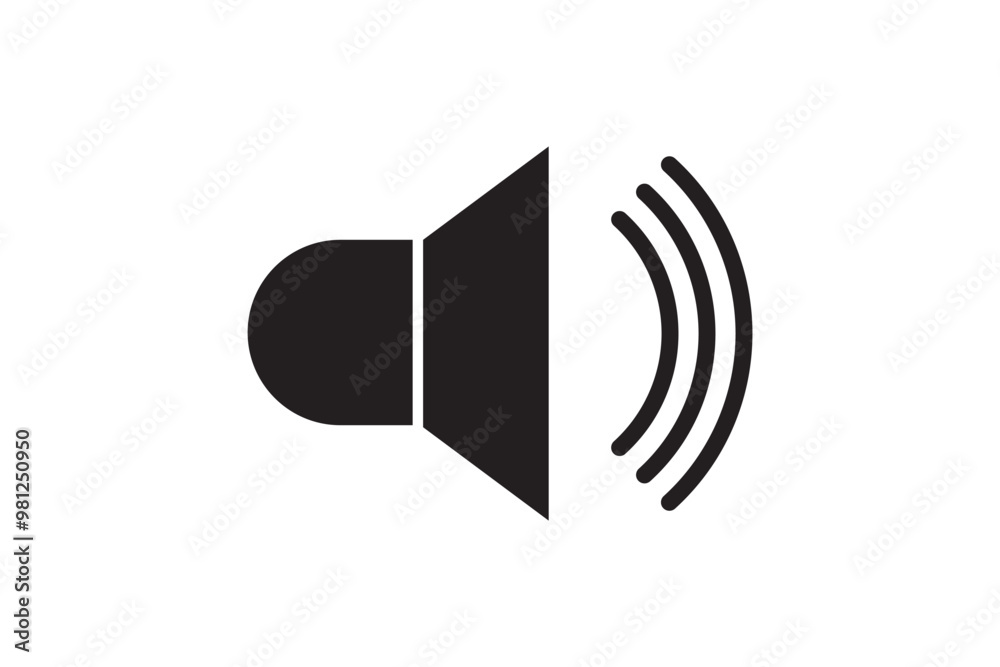 Canvas Prints audio speaker volume on line art icon for apps and websites
