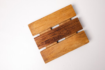 wooden photo props, wooden trays, wooden coasters with a plain white background