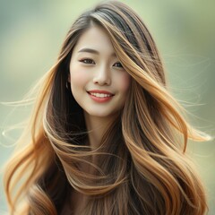 Fototapeta premium portrait of a woman for all beautician product advertisement and model dress fassion design , woman model dress