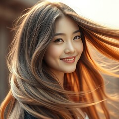 Fototapeta premium portrait of a woman for all beautician product advertisement and model dress fassion design , woman model dress