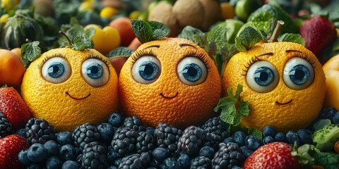 The whimsical world where every vegetable and fruit comes to life with unique traits and charm