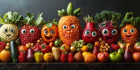 The whimsical world where fresh produce is full of character and lively traits