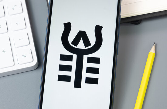 New York, USA - 30 August 2024: saffron.finance SFI Logo on Phone Screen, Crypto Icon on Display