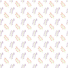 Flat design small flowers pattern design