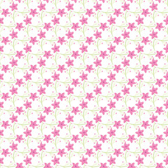 Flat design small flowers pattern design
