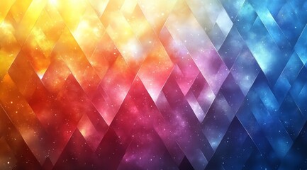 Vibrant Diamond-Shaped Gradient with Colorful Light Effects