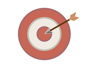 Diana roja y blanca con flecha en el centro 