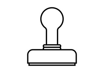 Icono negro de sello de oficina 