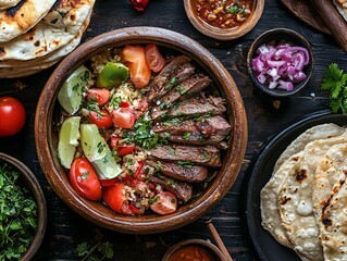 A Testi Kebab. The most popular Turkish dishes. Slow-cooked meat and vegetables cooked in a sealed...