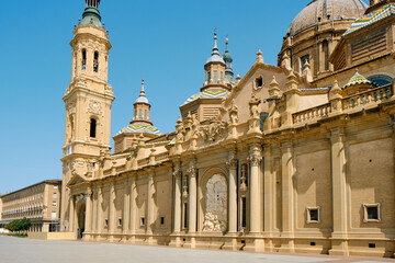 facade ot the Basilica of Our Lady of the Pillar, Spain