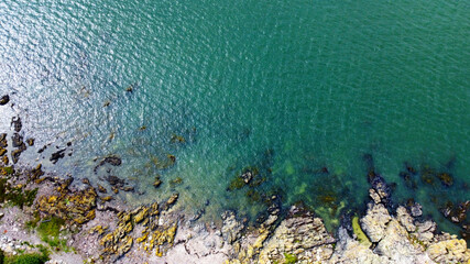 Drone Image of Sea and Land 