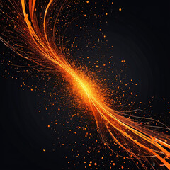 Abstract beautiful creeping fire background texture Bright glowing waves of electric fire neon energy lines