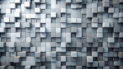 Fototapeta premium Abstract background with grey blocks resembling a digital pattern, minimalistic, modern, geometric, textured