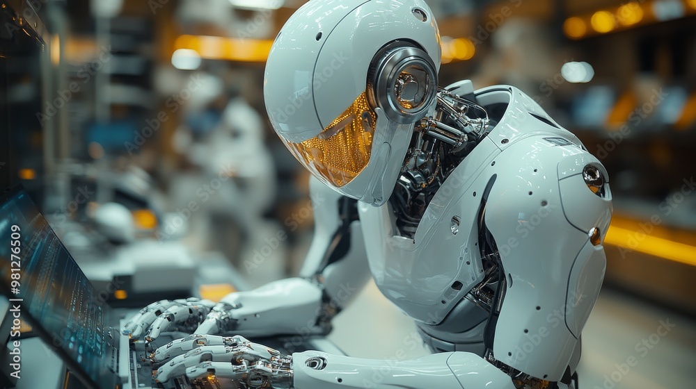 Aufkleber exploring modular robotics advancements in technology-focused laboratory setting during daytime