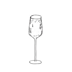 Glass in graphics. Hand draws graphic illustrations on a white background. Glass for design