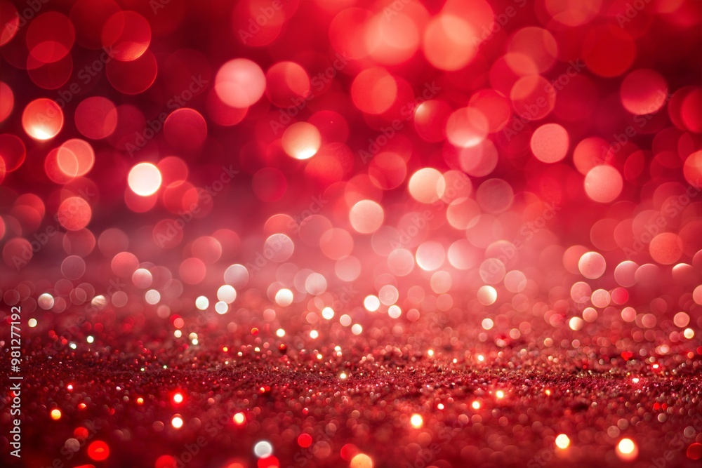 Canvas Prints festive red glitter background with sparkles and bokeh lights