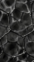 Fototapeta premium Nanomachines viewed through an electron microscope reveal intricate structures and connections, showcasing complexity of molecular arrangements and their potential applications