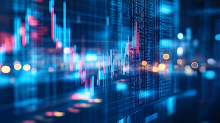 Obraz premium Financial Data Analysis and Charts