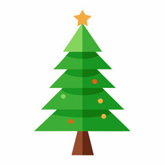 Christmas fir tree vector illustration