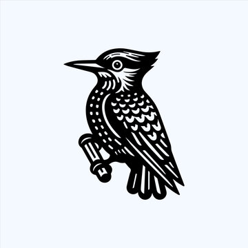 recommend clip art: Woodpecker Bird Silhouette Vector Illustration Design
